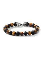 Spiritual Beads Alternating Bracelet with Black Onyx and Tiger's Eye