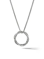 Petite Infinity Pendant Necklace with Pavé Diamonds