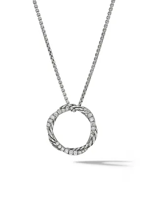 Petite Infinity Pendant Necklace with Pavé Diamonds