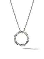 Petite Infinity Pendant Necklace with Pavé Diamonds