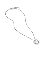 Petite Infinity Pendant Necklace with Pavé Diamonds