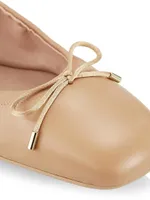 Bardot Leather Ballet Flats