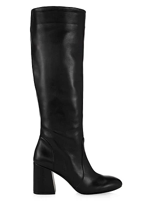 Flareblock 85MM Leather Slouch Boots