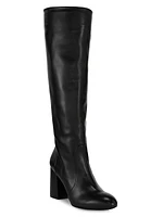 Flareblock 85MM Leather Slouch Boots