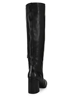 Flareblock 85MM Leather Slouch Boots