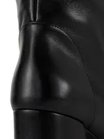 Flareblock 85MM Leather Slouch Boots