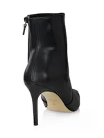 Stuart 85MM Leather Zip Booties