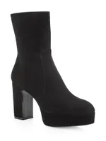 Lala 110MM Suede Side-Zip Platform Booties