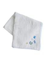 Kid's Embroidered 3-Piece Shawl Blanket Set