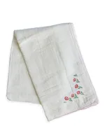 Kid's Embroidered 3-Piece Shawl Blanket Set