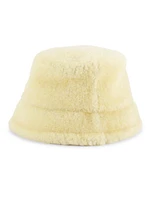 Shearling Logo Bucket Hat