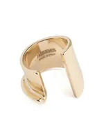 Unisex Le Chouchou J Gold-Plated Brass Ring