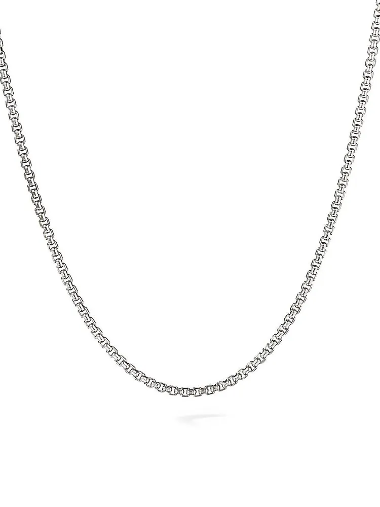 Sterling Silver Box Link Necklace