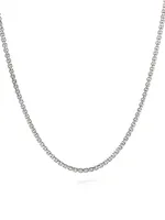 Sterling Silver Box Link Necklace