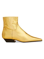 Marfa Metallic Leather Ankle Booties