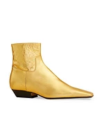 Marfa Metallic Leather Ankle Booties