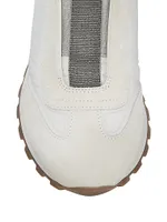 Monili-Trim Platform Lug-Sole Sneakers