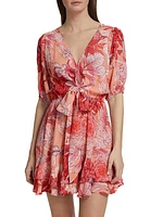 Freya Floral Tie-Front Minidress