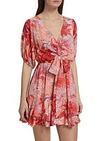 Freya Floral Tie-Front Minidress