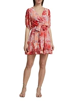 Freya Floral Tie-Front Minidress