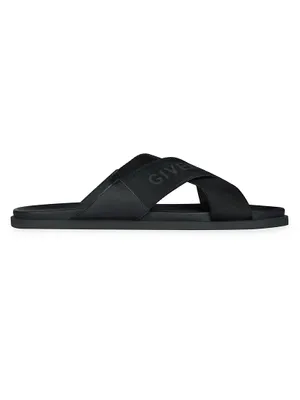 G Plage Flat Sandals with Crossed Straps Webbing