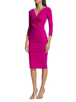 Ilenia Twisted Cocktail Midi-Dress