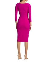 Ilenia Twisted Cocktail Midi-Dress