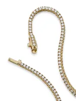 14K Gold & TCW Diamond Tennis Necklace