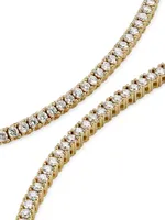 14K Gold & TCW Diamond Tennis Necklace