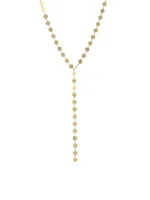 14K Yellow Gold Kite Chain Lariat Necklace