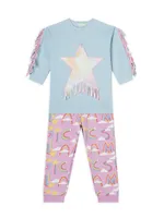 Little Girl's & Tie-Dye Star Sweater