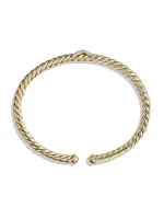 X Bracelet with Diamonds Gold