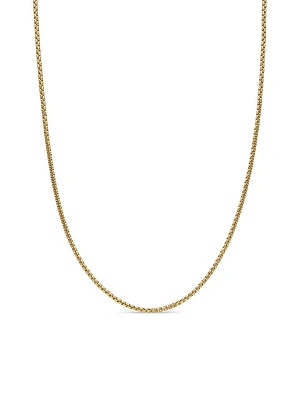 Box Chain Necklace 18K Rose Gold
