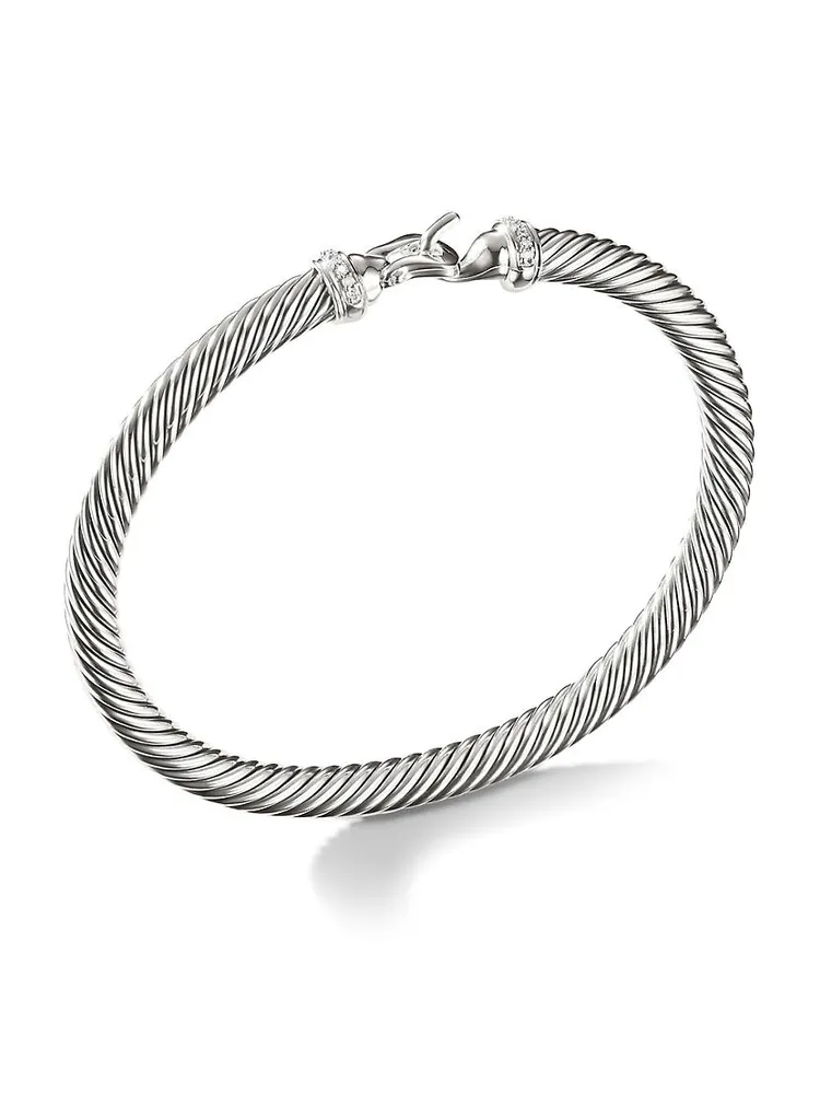 Cable Buckle Bracelet with Diamonds 5MM