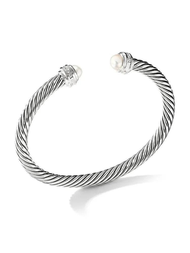 Cable Classics Bracelet With Pearls & Diamonds