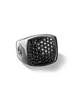 Streamline® Signet Ring with Pavé Black Diamonds