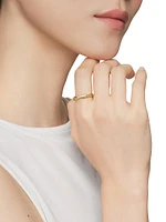 Petite Infinity Twisted Ring 18K Yellow Gold With Diamonds