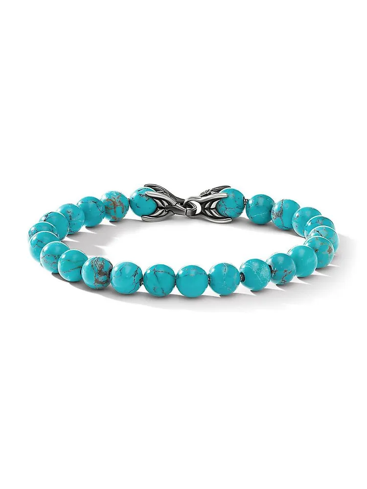 Spiritual Bead Turquoise & Sterling Silver Bracelet