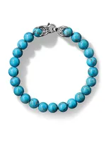 Spiritual Bead Turquoise & Sterling Silver Bracelet