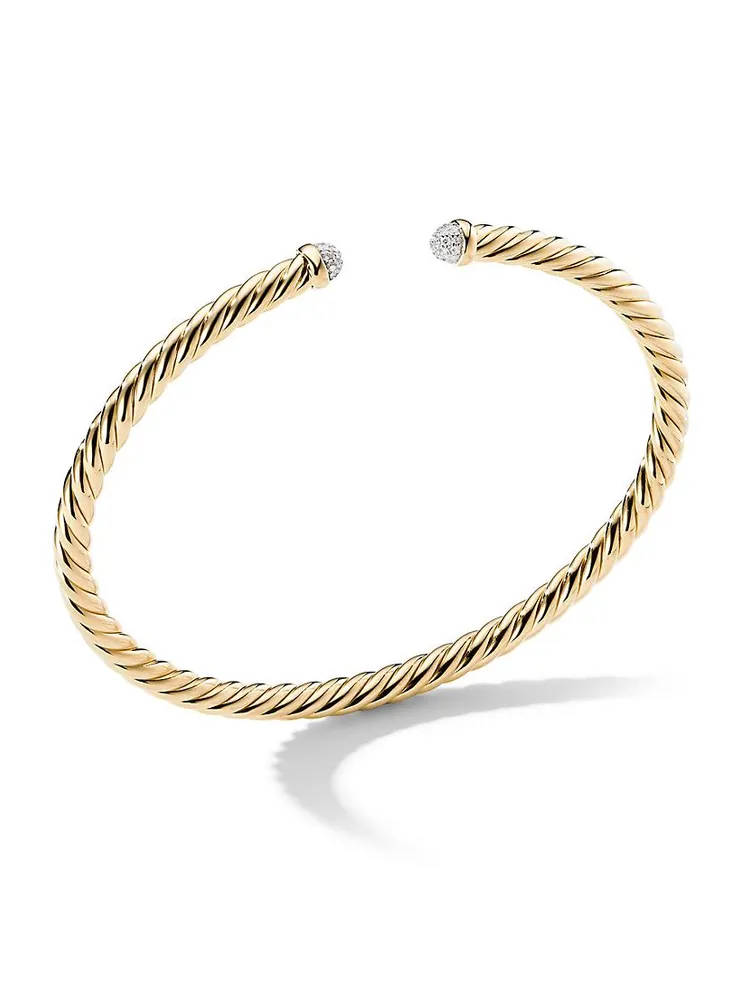 Petite Precious Cable Bracelet with Diamonds Gold