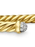 Petite Precious Cable Bracelet with Diamonds Gold