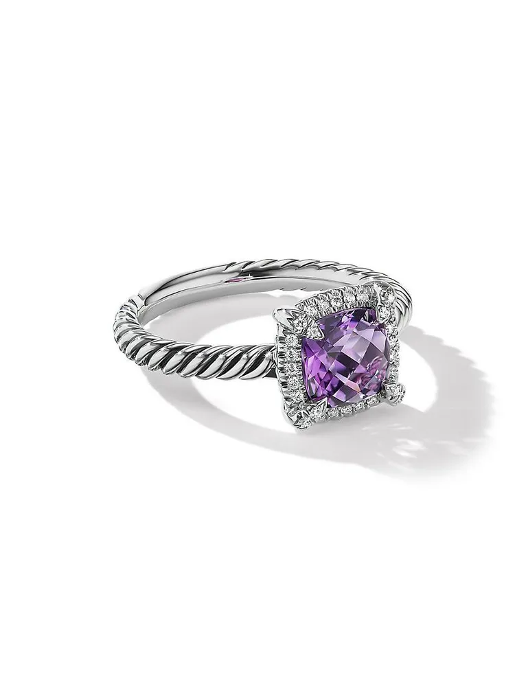 Petite Chatelaine® Pavé Bezel Ring with Diamonds