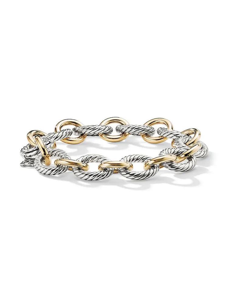 Oval Link Chain Bracelet 18K Yellow Gold