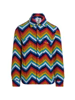 Charlie Chevron Wool Shirt Jacket