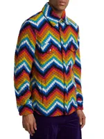 Charlie Chevron Wool Shirt Jacket