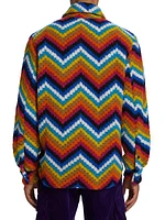 Charlie Chevron Wool Shirt Jacket