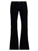 Jimmy Square Suede Flare Jeans