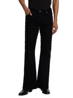 Jimmy Square Suede Flare Jeans