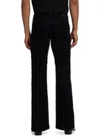 Jimmy Square Suede Flare Jeans