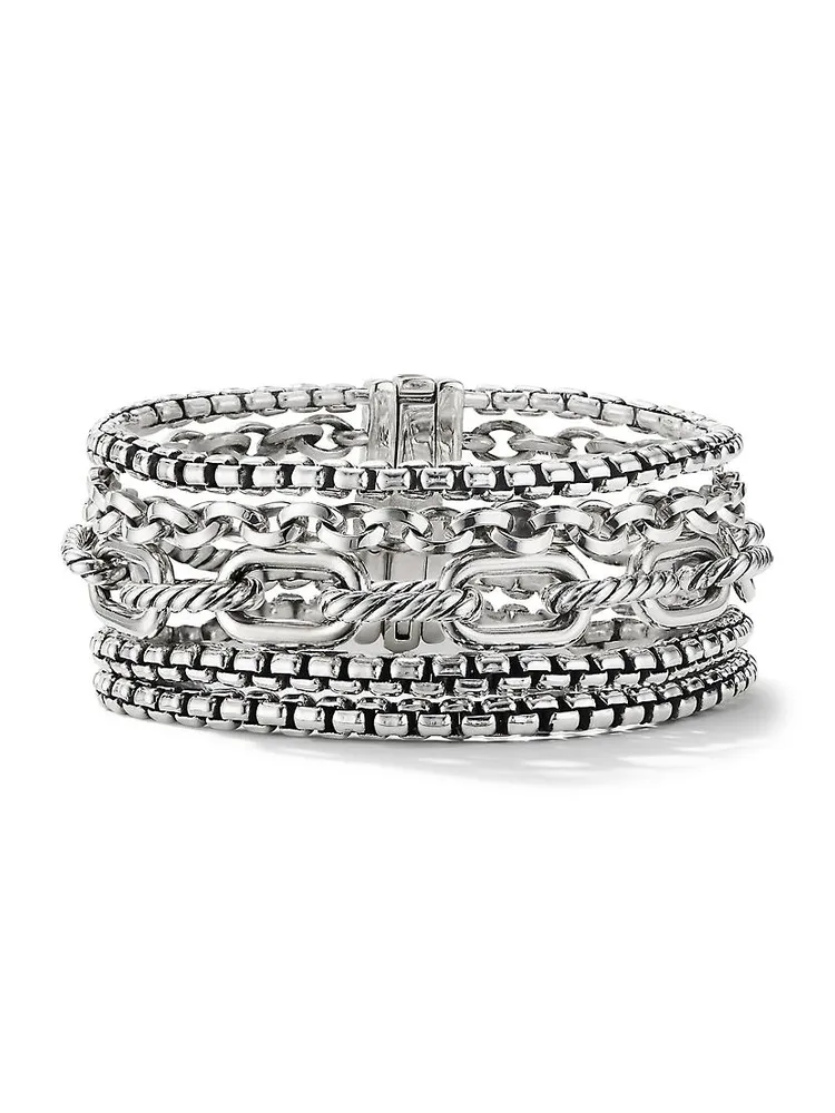 Multi-Row Chain Bracelet Sterling Silver